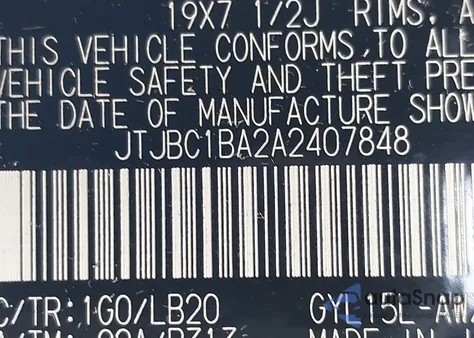 2010 Lexus Rx 450H from USA, damaged, VIN JTJBC1BA2A2407848